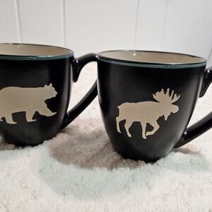 Cabin Animal Silhouette Mugs
